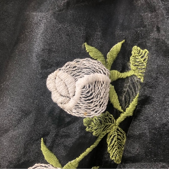 Vintage 70s Lillie Rubin Embroidered Tulle High Rise Full Formal Maxi Skirt - Picture 15 of 16